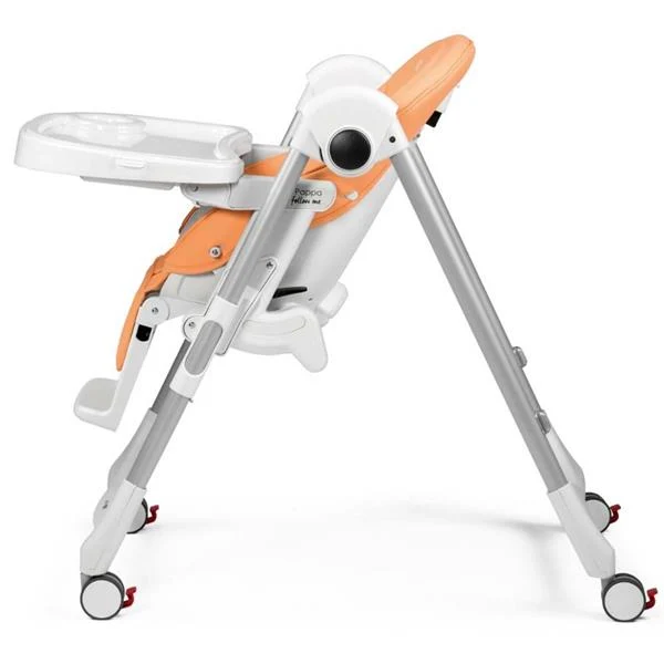Стільчик для годування Peg-Perego Prima Pappa Follow Me 75,5х55,5х104,5 см метал, пластик, екошкіра персиковий
