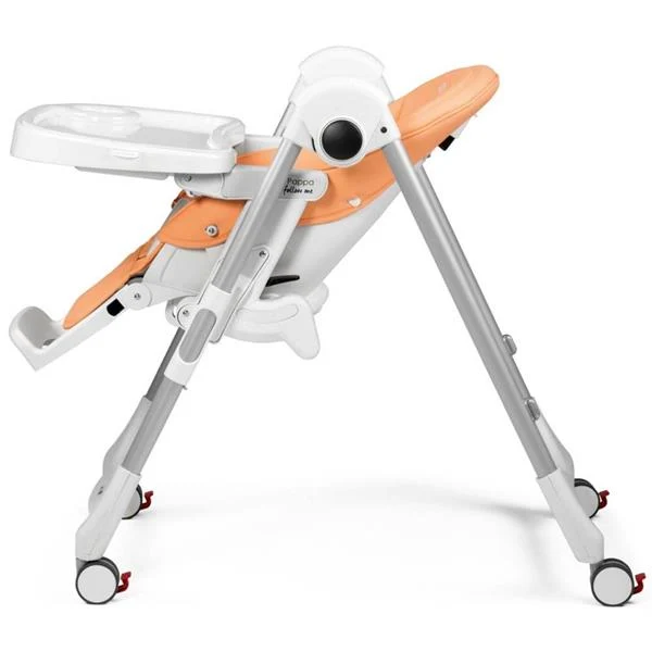 Стільчик для годування Peg-Perego Prima Pappa Follow Me 75,5х55,5х104,5 см метал, пластик, екошкіра персиковий