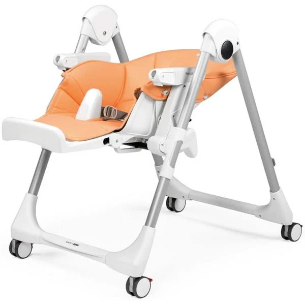 Стільчик для годування Peg-Perego Prima Pappa Follow Me 75,5х55,5х104,5 см метал, пластик, екошкіра персиковий