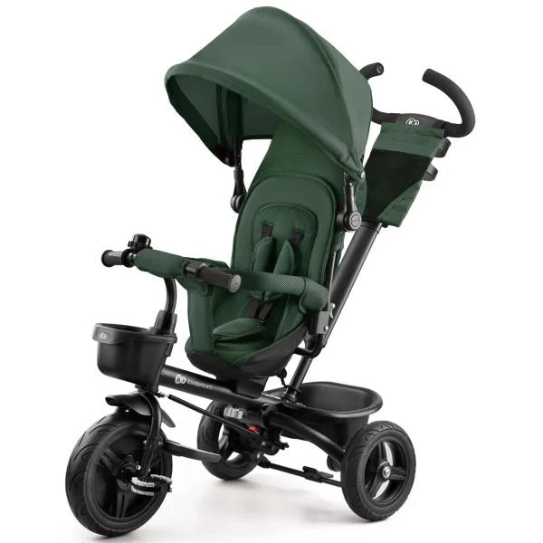 Триколісний велосипед Kinderkraft Aveo з батьківською ручкою 112х49,5х108 см метал-пластик зелений