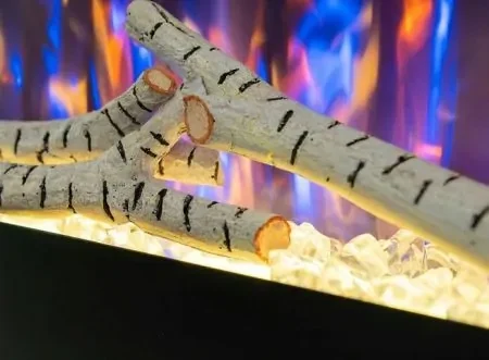Набір декору для каміна Birchwood W/ Crystal 32 см Дерево Прозорий