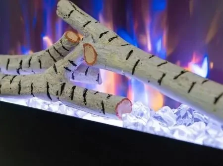 Набір декору для каміна Birchwood W/ Crystal 32 см Дерево Прозорий