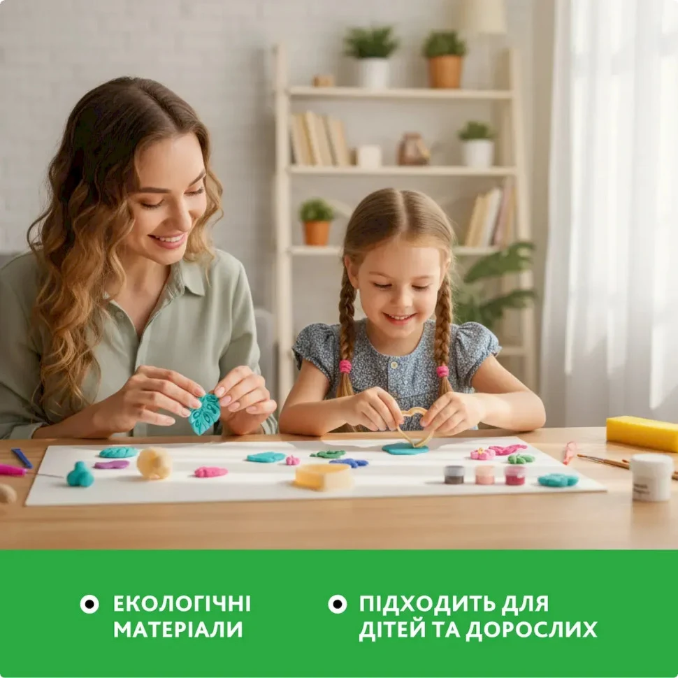 Творчий набір для виготовлення прикрас Листя 0,5 кг полімерна глина різнобарвний