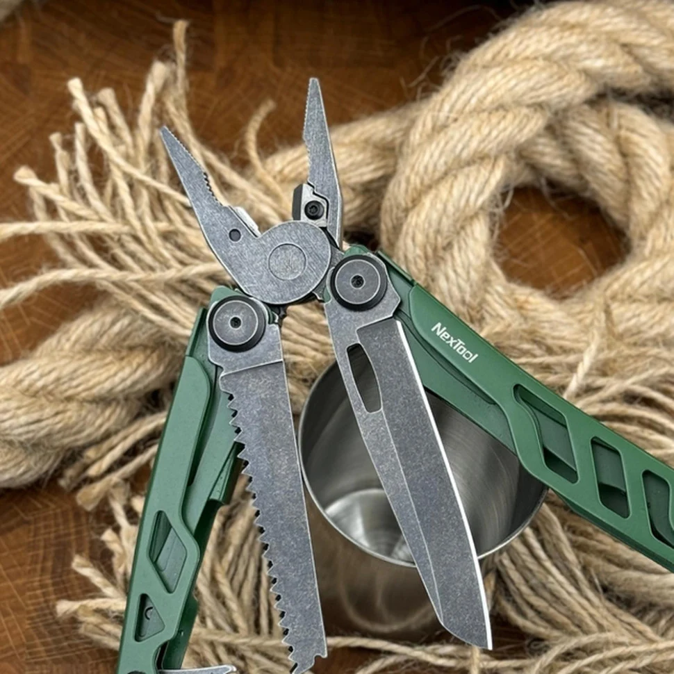 Мультитул NexTool Flagship Pro 16 функцій нержавіюча сталь 110х40х21 мм зелений