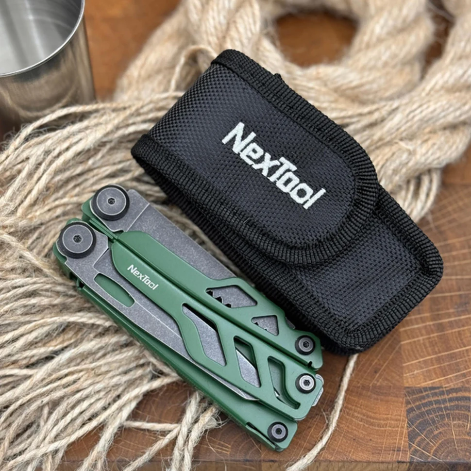 Мультитул NexTool Flagship Pro 16 функцій нержавіюча сталь 110х40х21 мм зелений