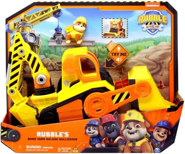 Бульдозер-трансформер ігровий набір Кремеза Rubble 38х19х14 см пластик жовто-чорний