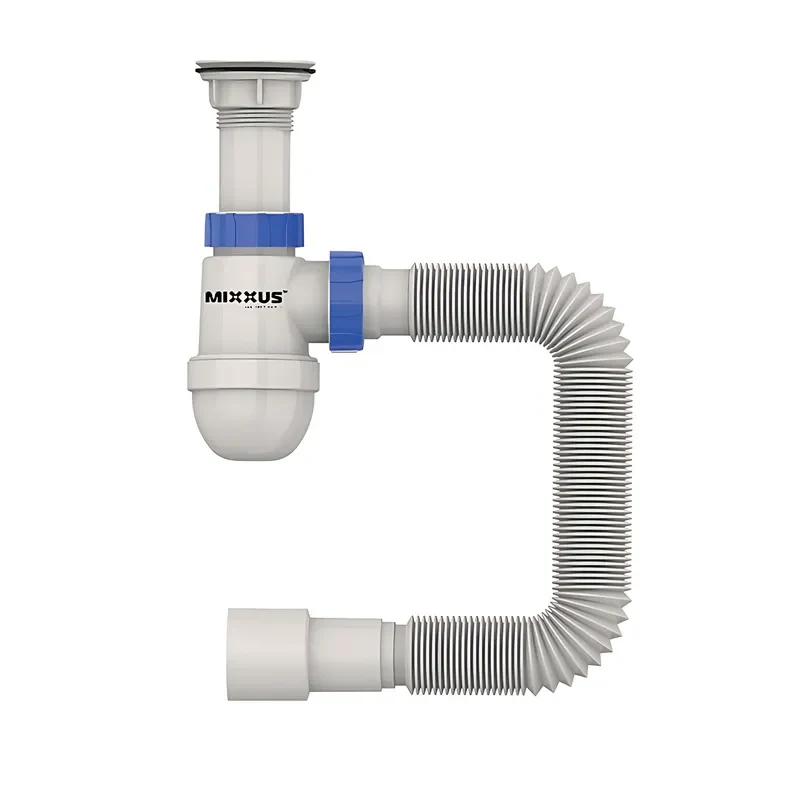 Сифон Mixxus SU-06-A 1 1/2" пластиковий для умивальника 40 см