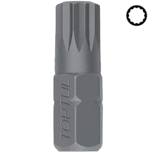 Біта TOPTUL FSFA1208 Spline 10мм x 30мм Сталь