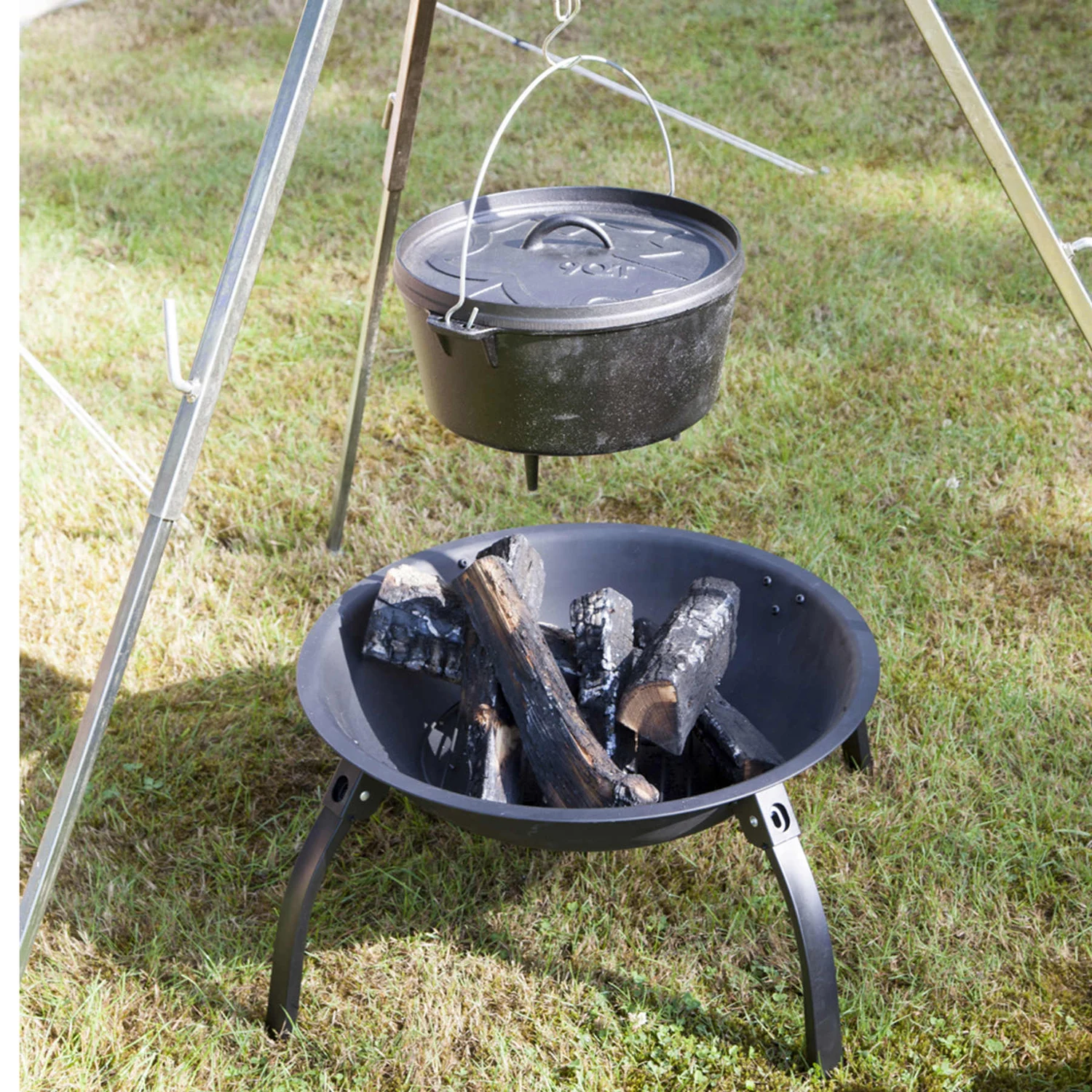Казан з кришкою Bo-Camp Dutch Oven 31 см 7.1 л чавун чорний
