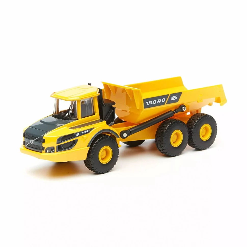 Автомодель Самосвал Volvo A25G 1:50 метал і пластик жовтий і чорний