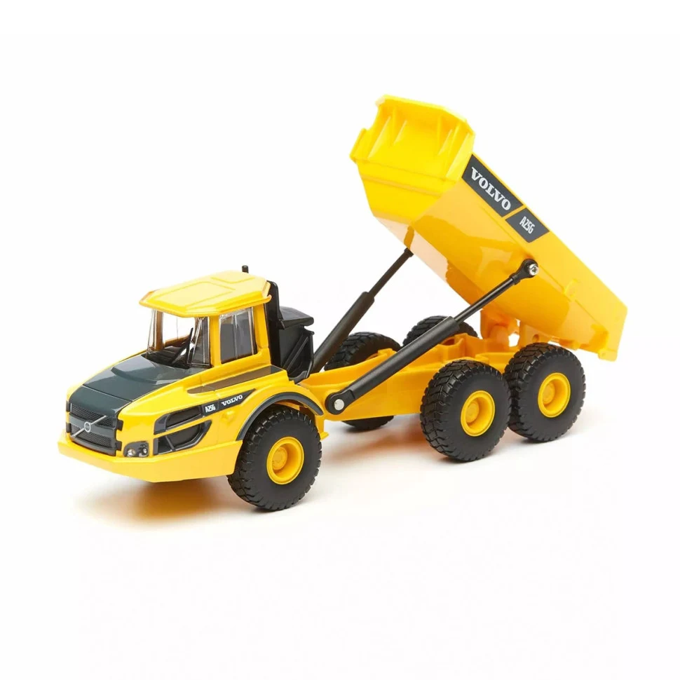 Автомодель Самосвал Volvo A25G 1:50 метал і пластик жовтий і чорний