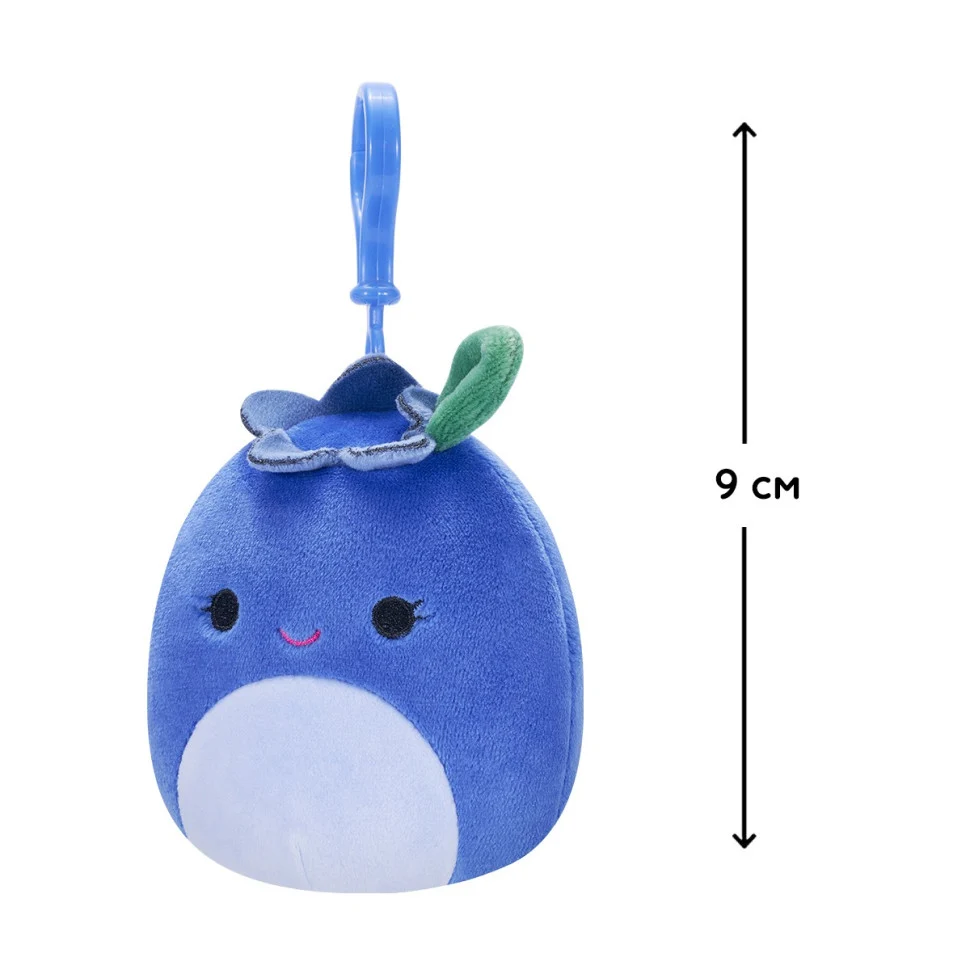 Мягка іграшка Squishmallows Черника Блуби 9 см Плюш Чорний