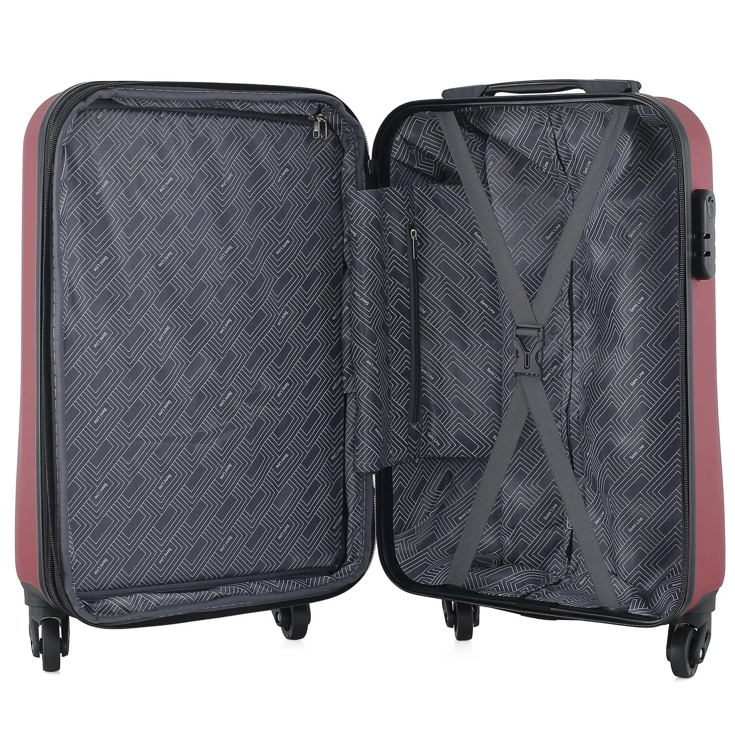 Валіза Semi Line 20" (S) Cherry з кодовим замком, 45 л, ABS-пластик