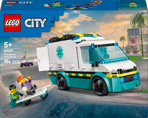 Конструктор LEGO City Швидка допомога 184 деталі Пластик Різнобарвний