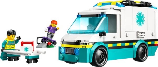 Конструктор LEGO City Швидка допомога 184 деталі Пластик Різнобарвний