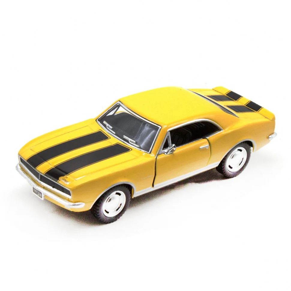 Дитяча модель машинки Chevrolet Camaro Z інерційна 1:37 метал жовта 16х7х8 см