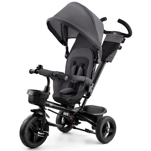 Триколісний велосипед Kinderkraft Aveo сірий 112x49,5x108 см метал, пластик