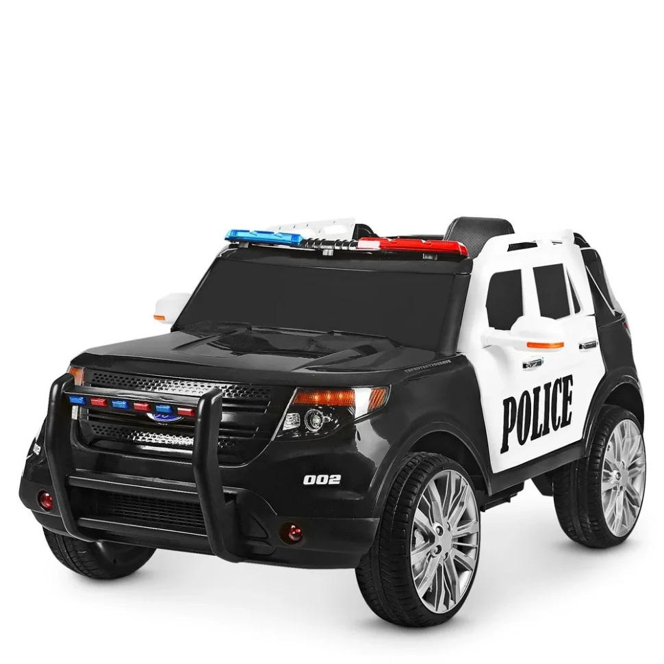 Дитячий електромобіль Джип Bambi M 3259EBLR-1-2 128x64x57 см шкіра чорно-білий