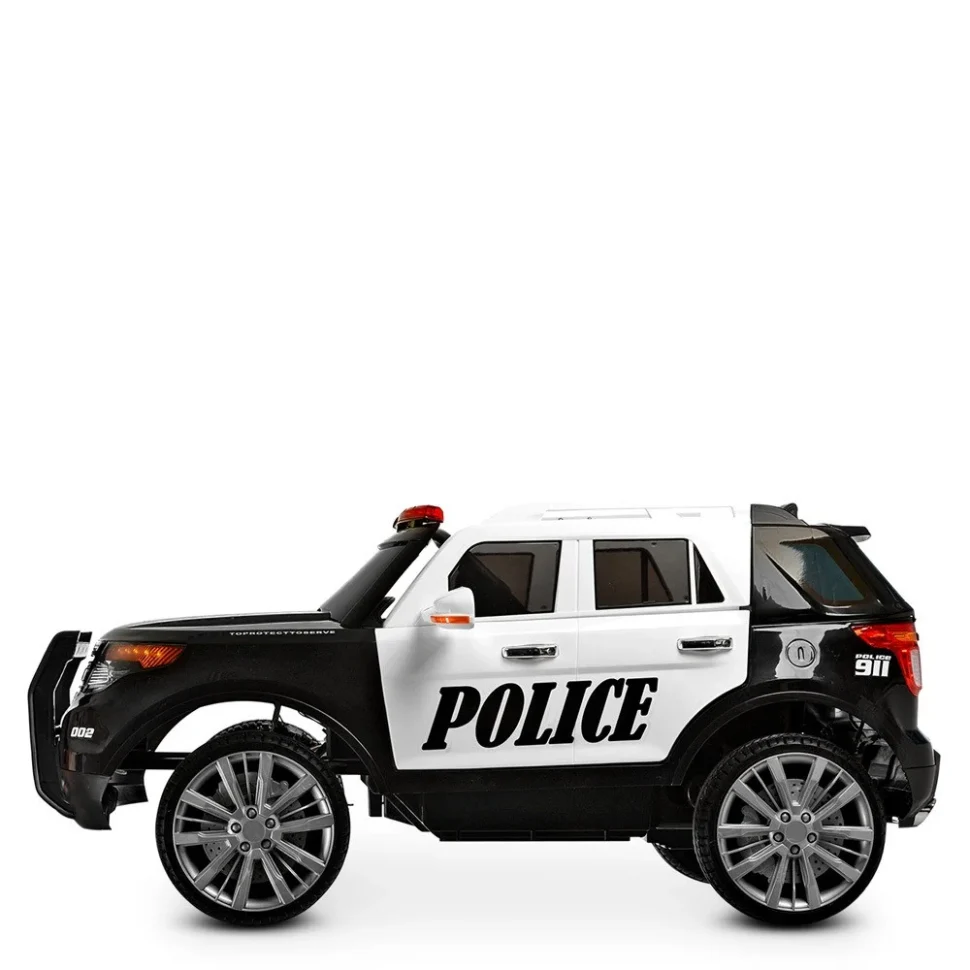 Дитячий електромобіль Джип Bambi M 3259EBLR-1-2 128x64x57 см шкіра чорно-білий