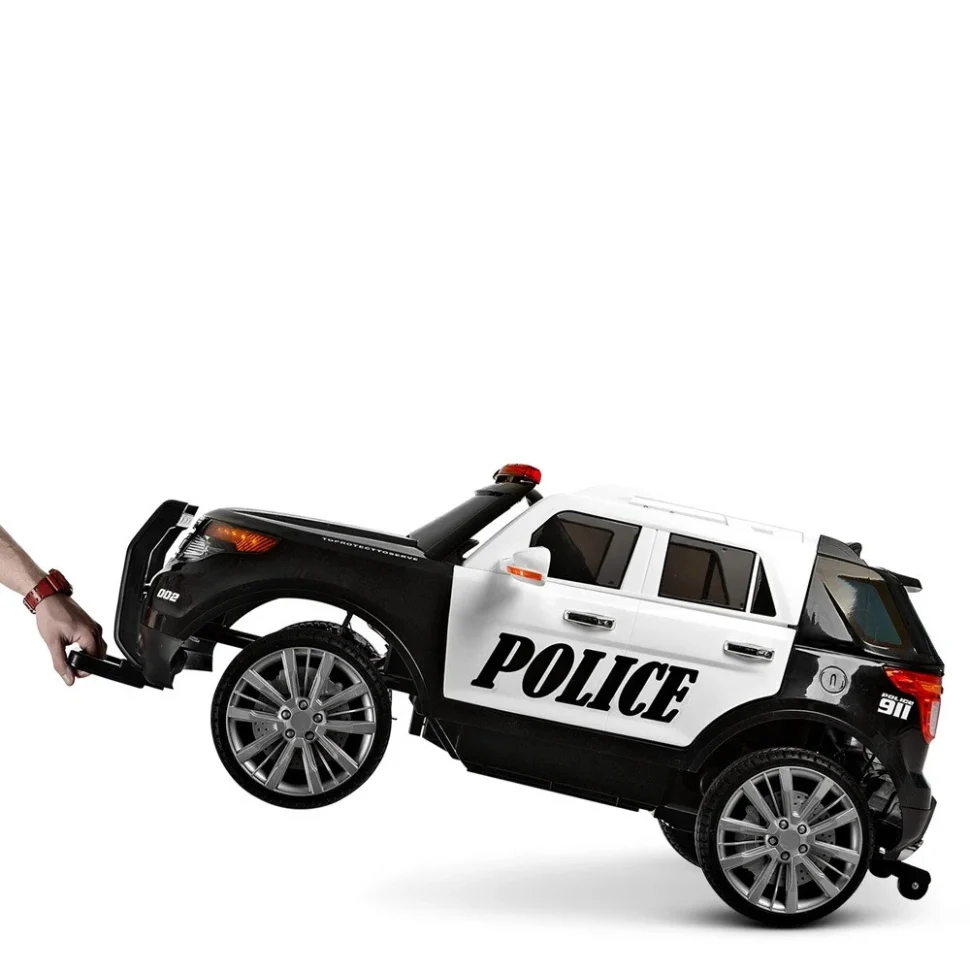 Дитячий електромобіль Джип Bambi M 3259EBLR-1-2 128x64x57 см шкіра чорно-білий