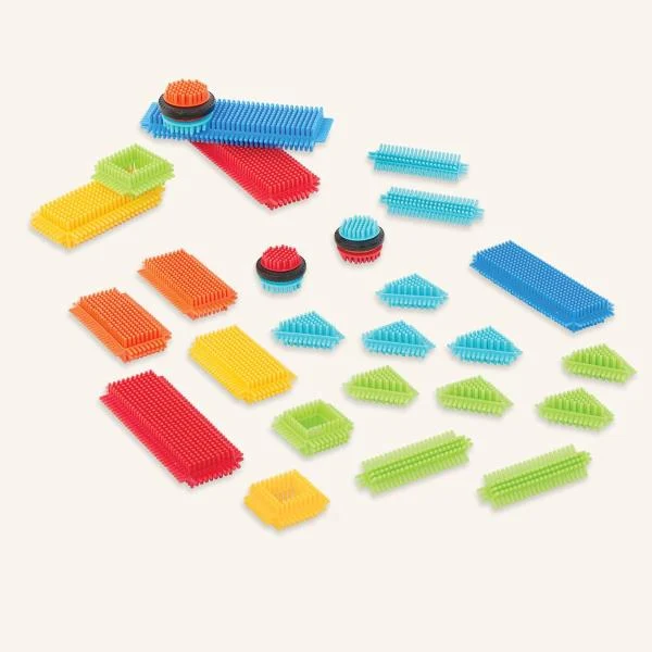 Конструктор Bristle Blocks Будівельник 36 деталей пластик різнобарвний