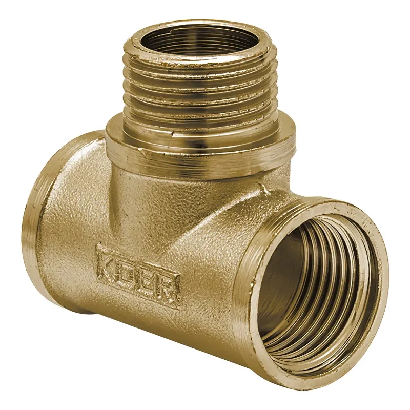 Трійник 1/2'' ВЗВ латунь Koer KF.T06FMF.WN без нікелю
