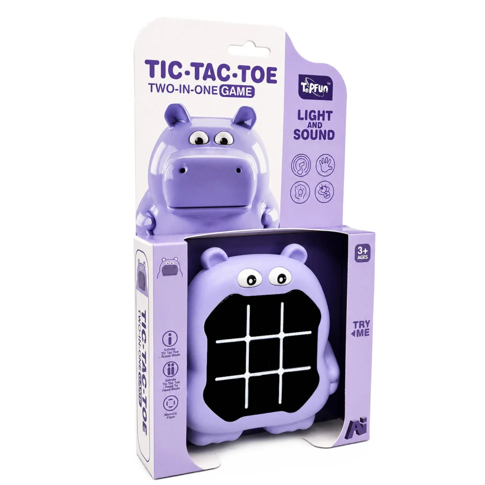 Дитяча гра Натискай швидко Tic-Tac-Toe з світлом і звуком 15х4х26,2 см різнобарвна