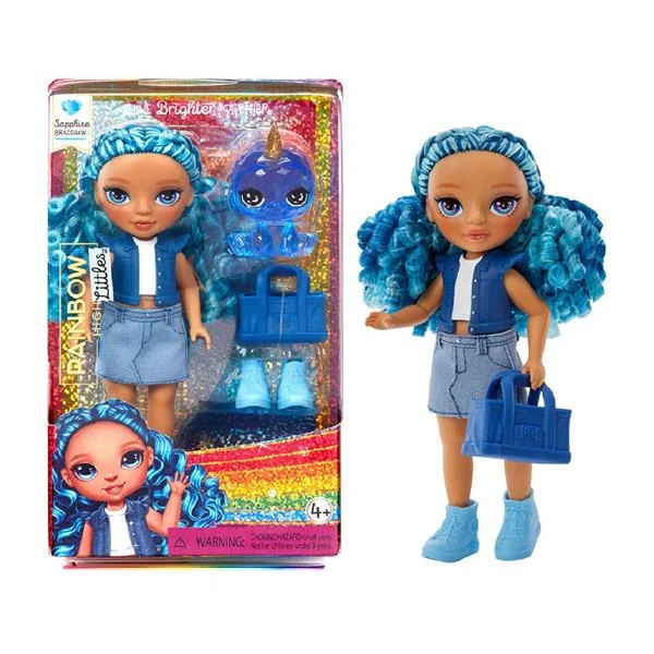 Лялька Rainbow High Littles Сапфіра 15 см синя з аксесуарами