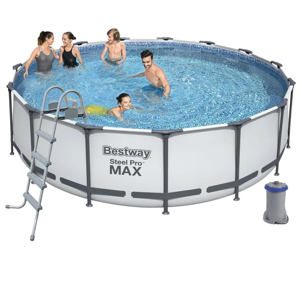 Каркасний басейн Bestway 56438 круглий 457х122 см ПВХ 16015 л