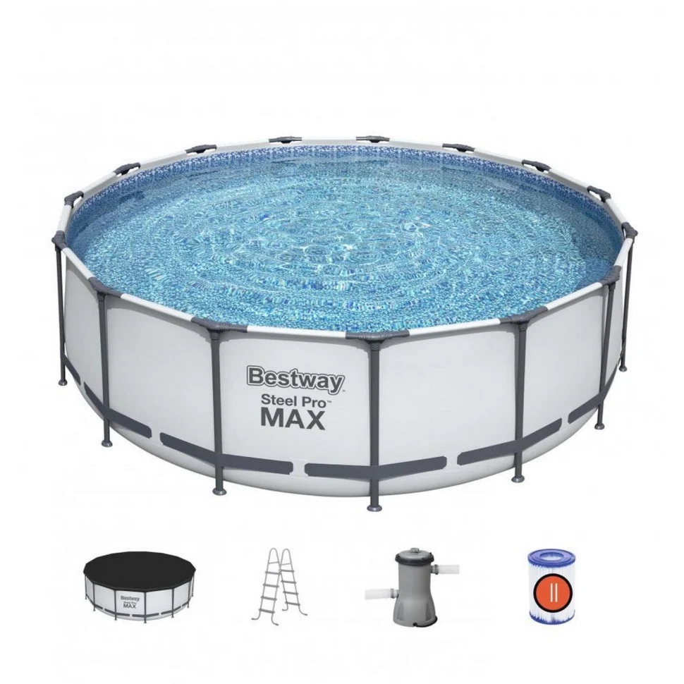 Каркасний басейн Bestway 56438 круглий 457х122 см ПВХ 16015 л