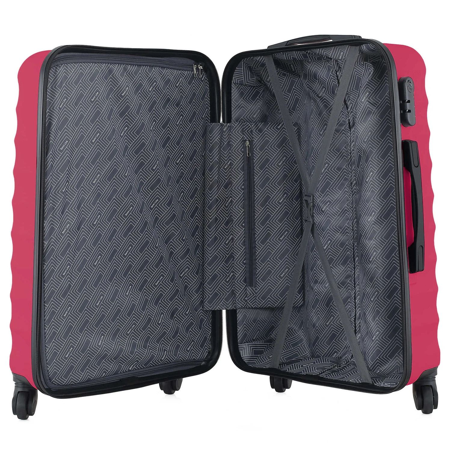 Чемодан Semi Line T5633-2 66x43,5x25 см ABS-пластик Темно-рожевий 60 л