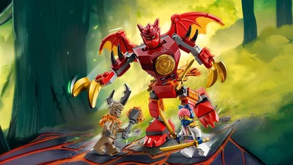 Конструктор LEGO Ninjago Бойовий набір робота Дракона Кая 85 деталей Пластик Різнобарвний