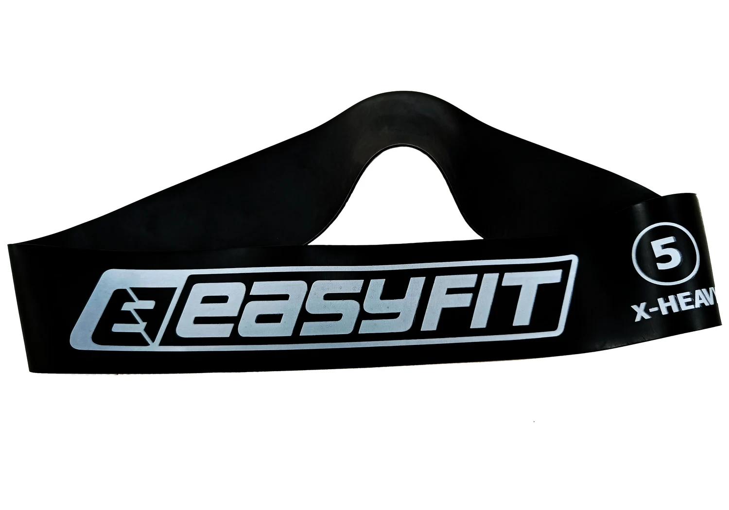 Резинка для фітнесу EasyFit №5 20 кг з латексу 600х50 мм чорна