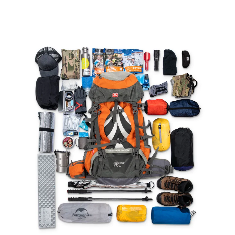 Рюкзак туристичний Naturehike NH70B070-B 70 л поліестер 33х27х75 см блакитний
