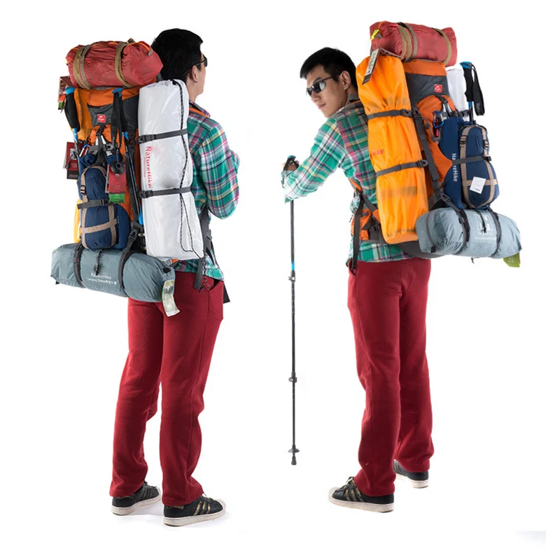 Рюкзак туристичний Naturehike NH70B070-B 70 л поліестер 33х27х75 см блакитний