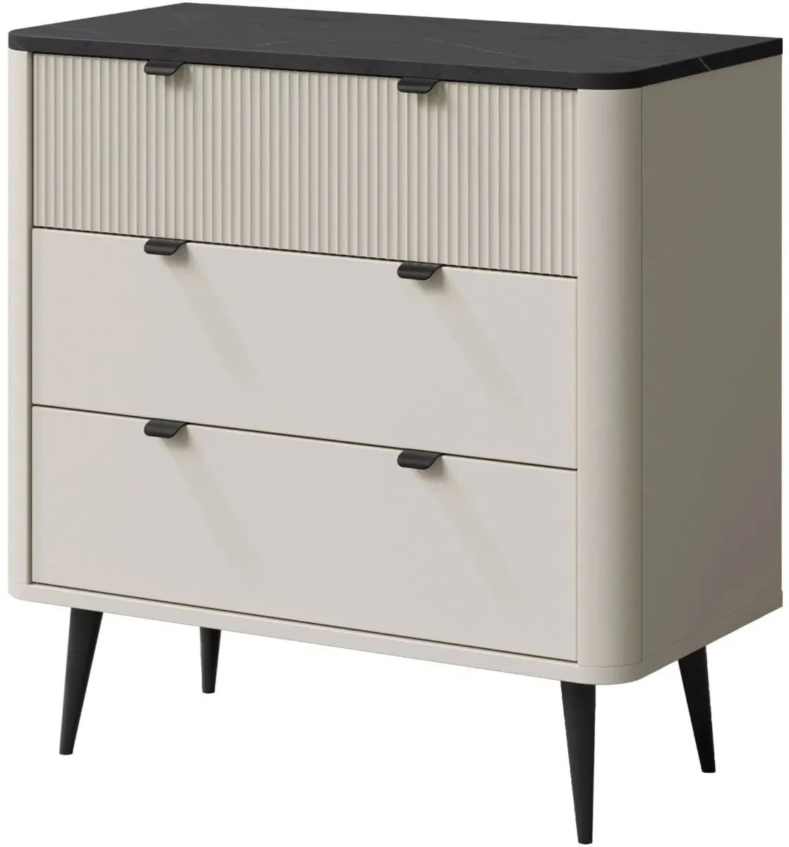 Комод MARLY REG 11 90x82x40 см ЛДСП/МДФ кашемір/сірий камінь