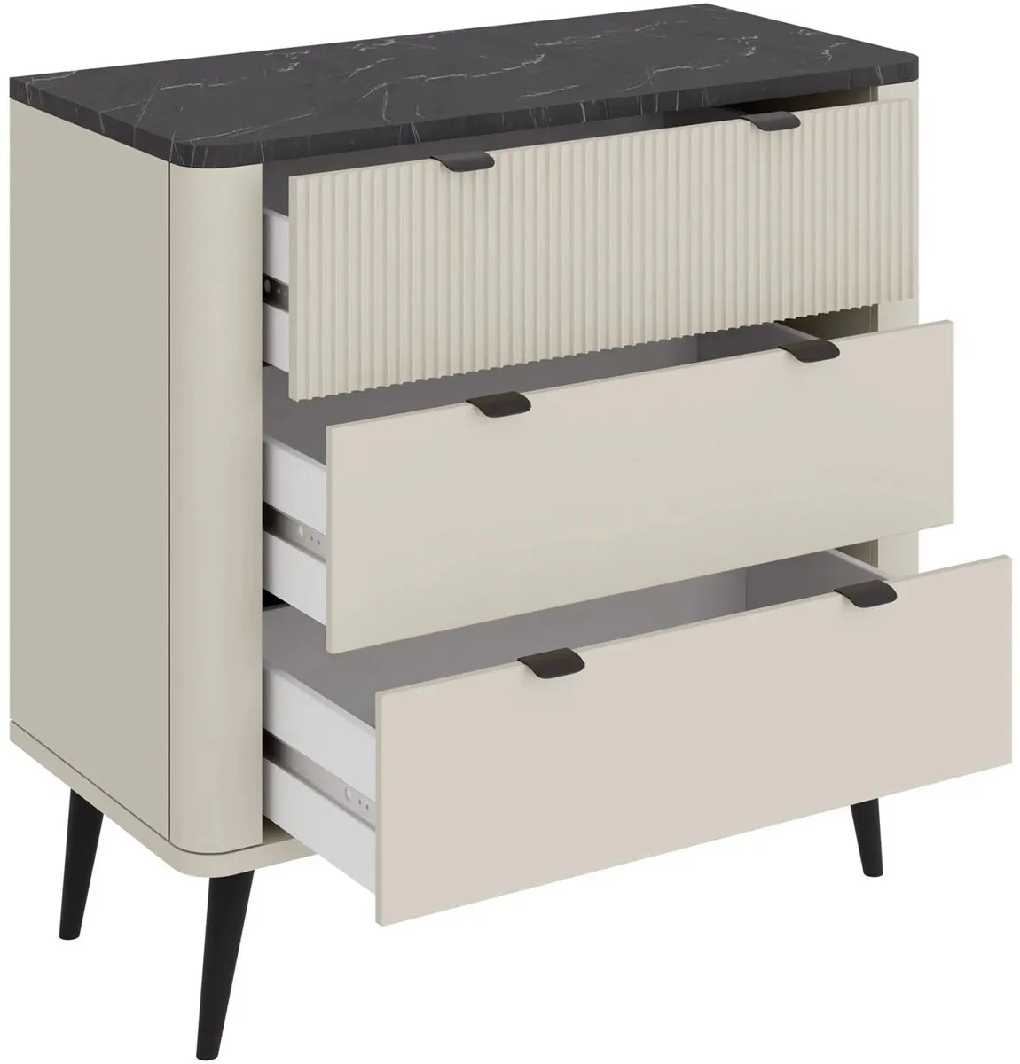 Комод MARLY REG 11 90x82x40 см ЛДСП/МДФ кашемір/сірий камінь