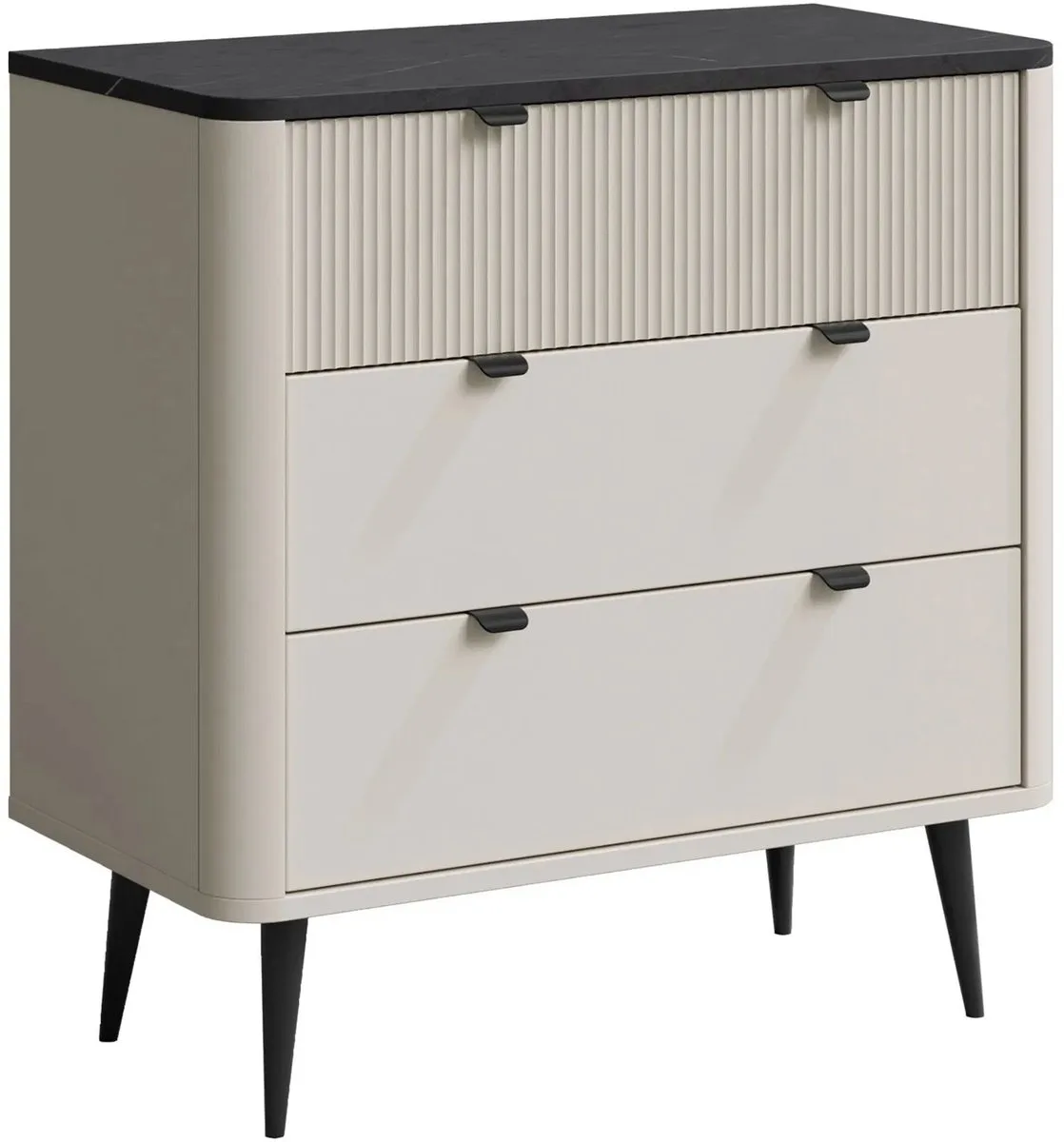 Комод MARLY REG 11 90x82x40 см ЛДСП/МДФ кашемір/сірий камінь