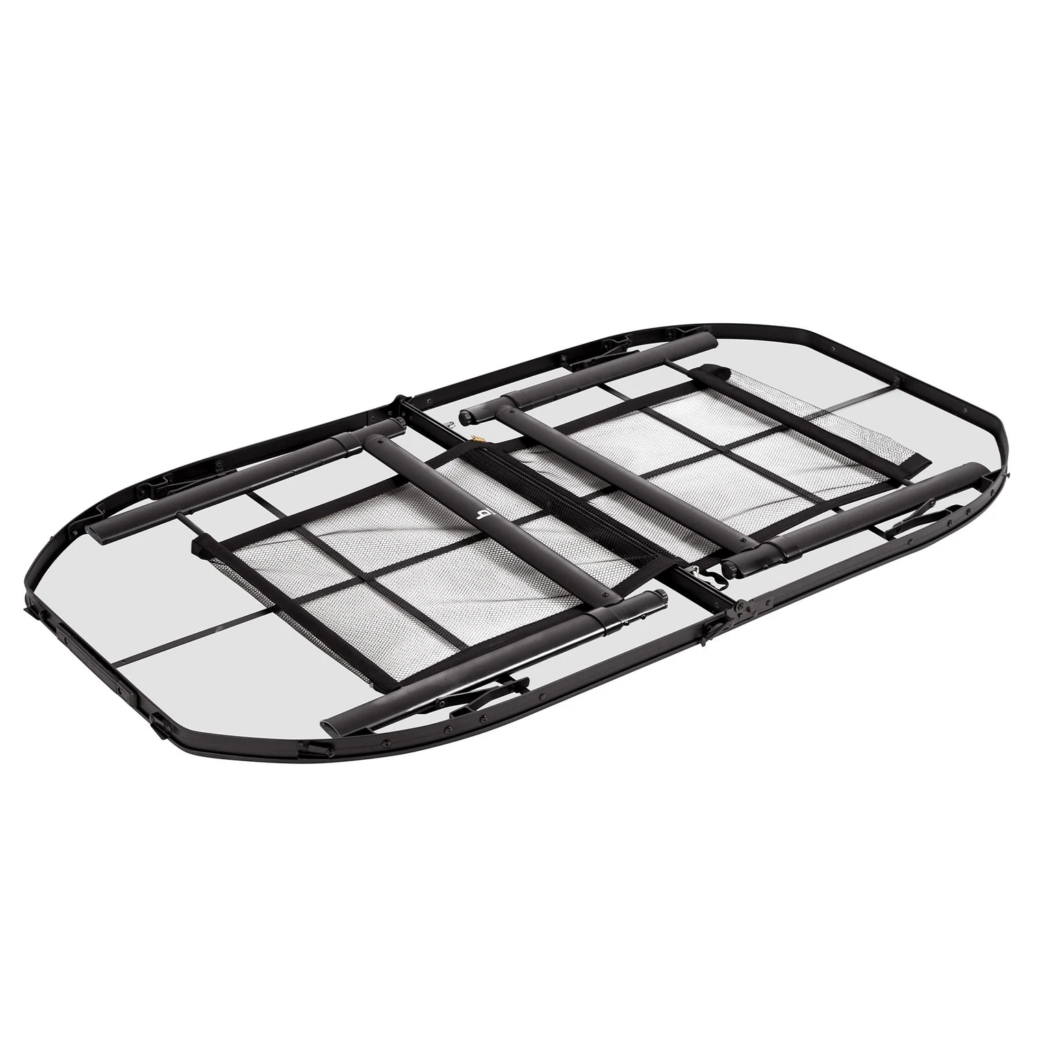Стіл Bo-Camp Woodbine Oval 150x80 см алюмінієвий Black/Wood look
