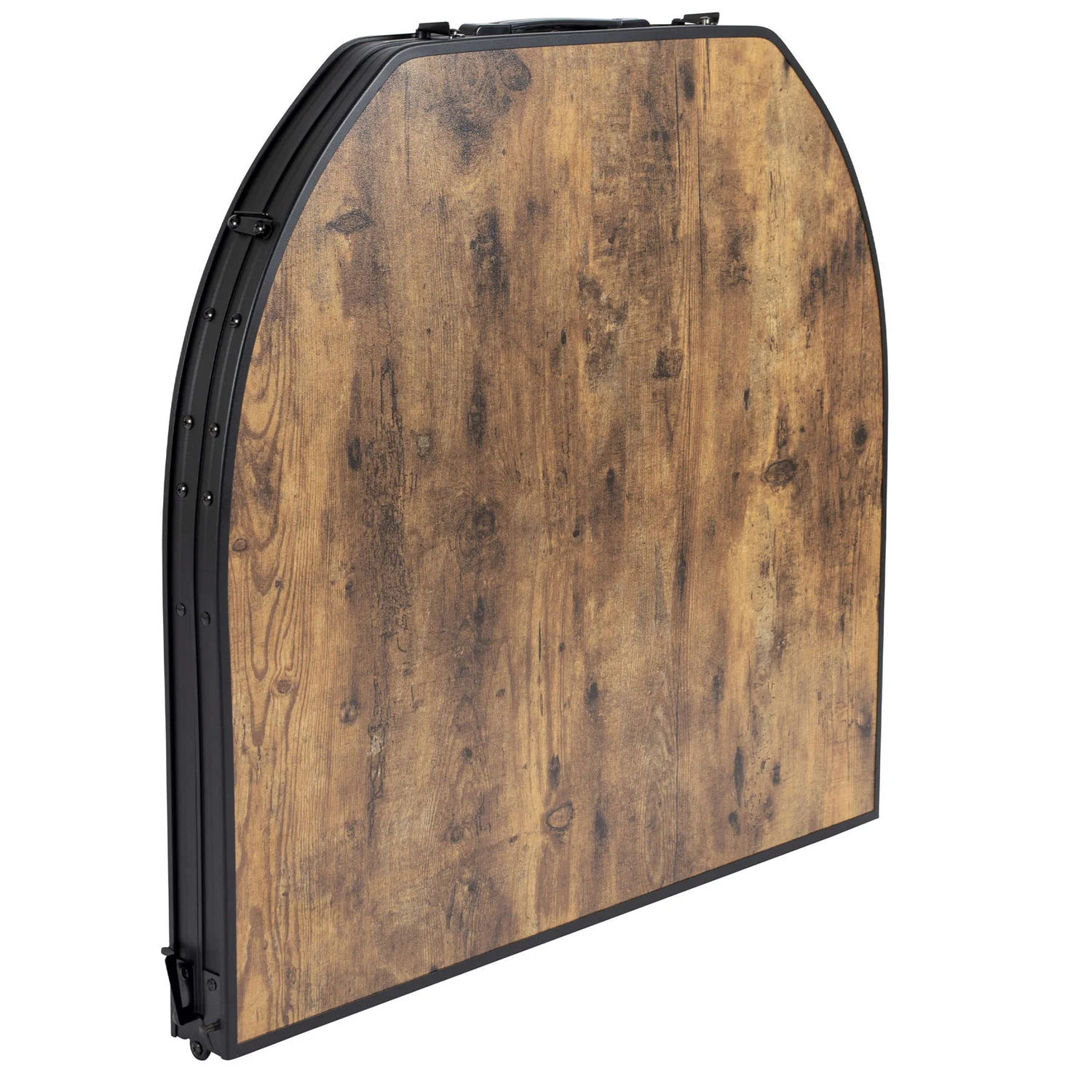 Стіл Bo-Camp Woodbine Oval 150x80 см алюмінієвий Black/Wood look