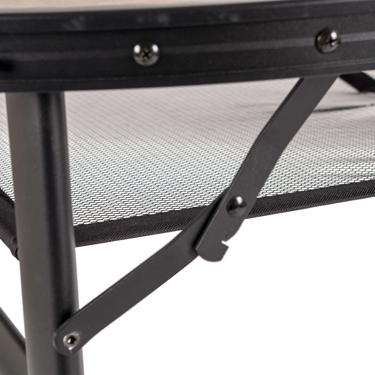 Стіл Bo-Camp Woodbine Oval 150x80 см алюмінієвий Black/Wood look