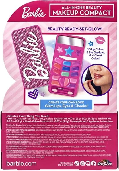 Набір дитячої косметики Barbie All in One Beauty Makeup Compact 4 предмети пластик рожевий