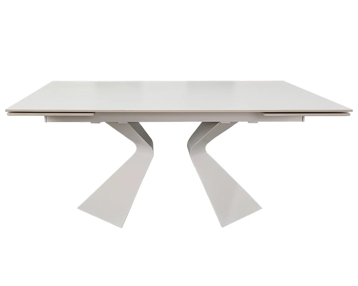 Стіл розкладний LAURA CERAMIC 160(240)x90 см кераміка білий матовий