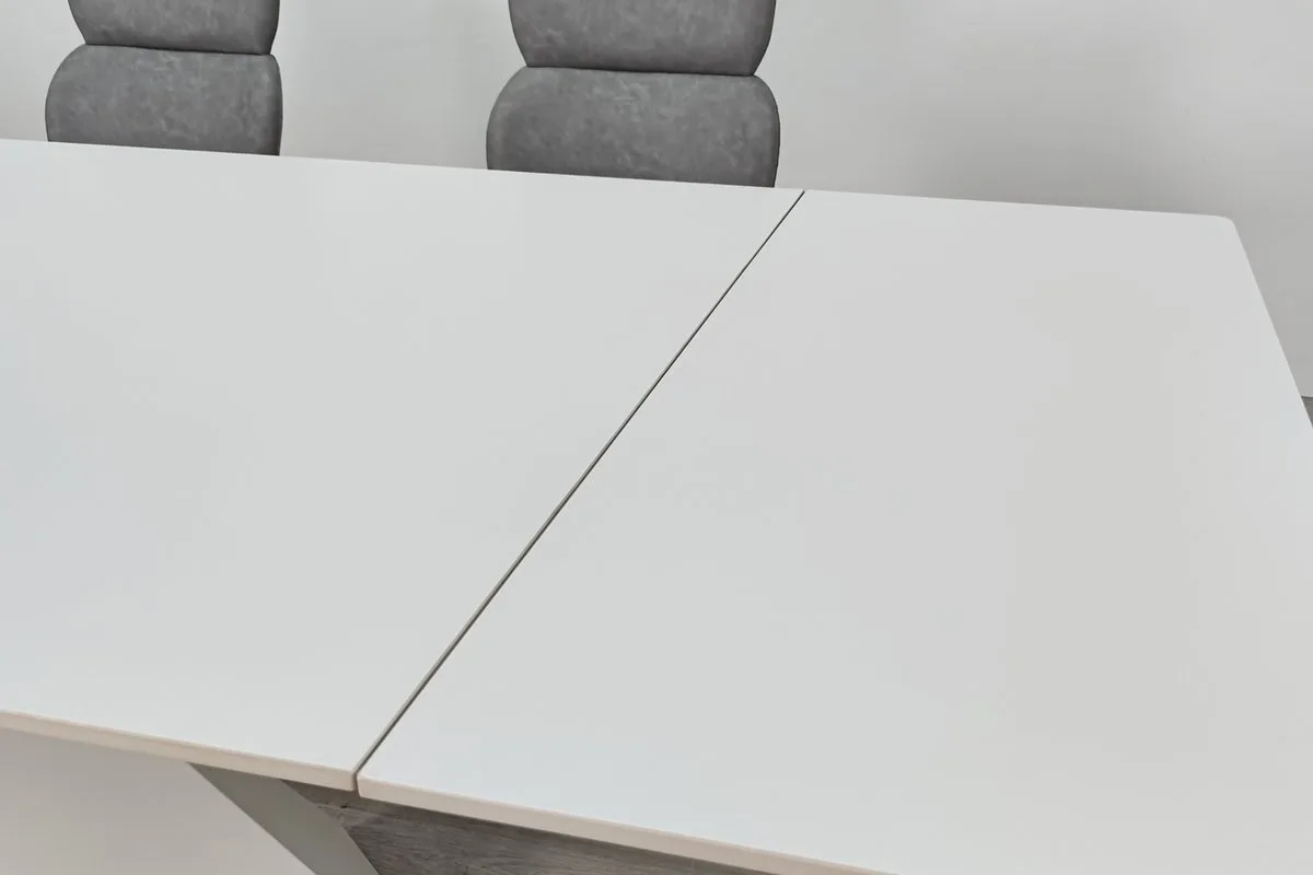 Стіл розкладний LAURA CERAMIC 160(240)x90 см кераміка білий матовий
