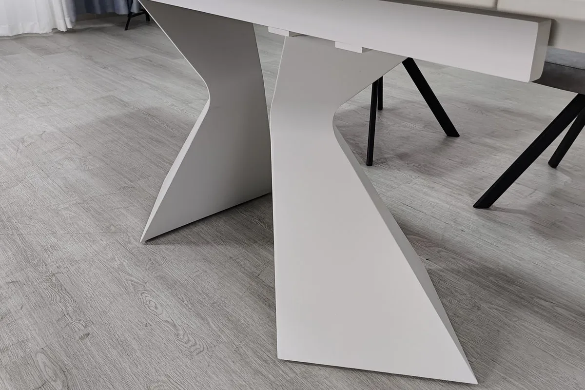 Стіл розкладний LAURA CERAMIC 160(240)x90 см кераміка білий матовий
