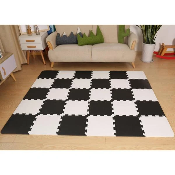 Розвивальний килимок-пазл Kinderkraft Luno 150х180 см EVA Чорний 30 ел
