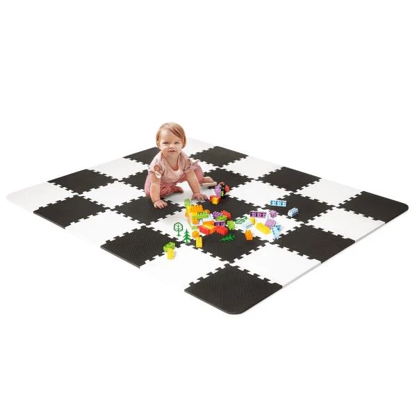 Розвивальний килимок-пазл Kinderkraft Luno 150х180 см EVA Чорний 30 ел