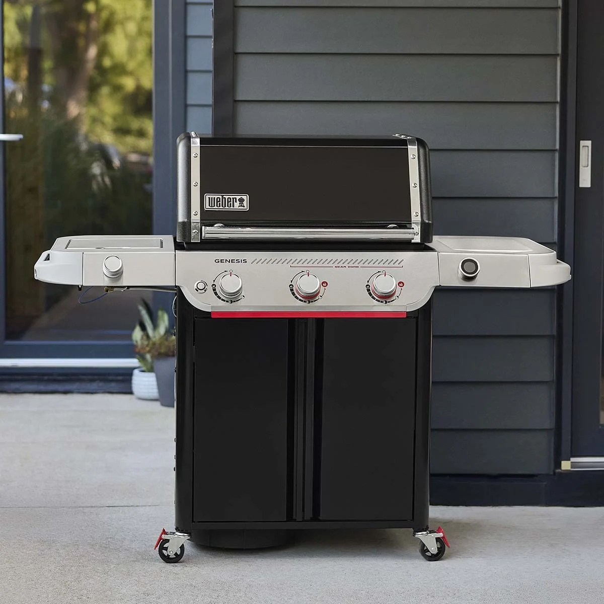 Газовий гриль Weber Genesis E-335W 21,4 кВт сталь 166х68,5х122 см чорний