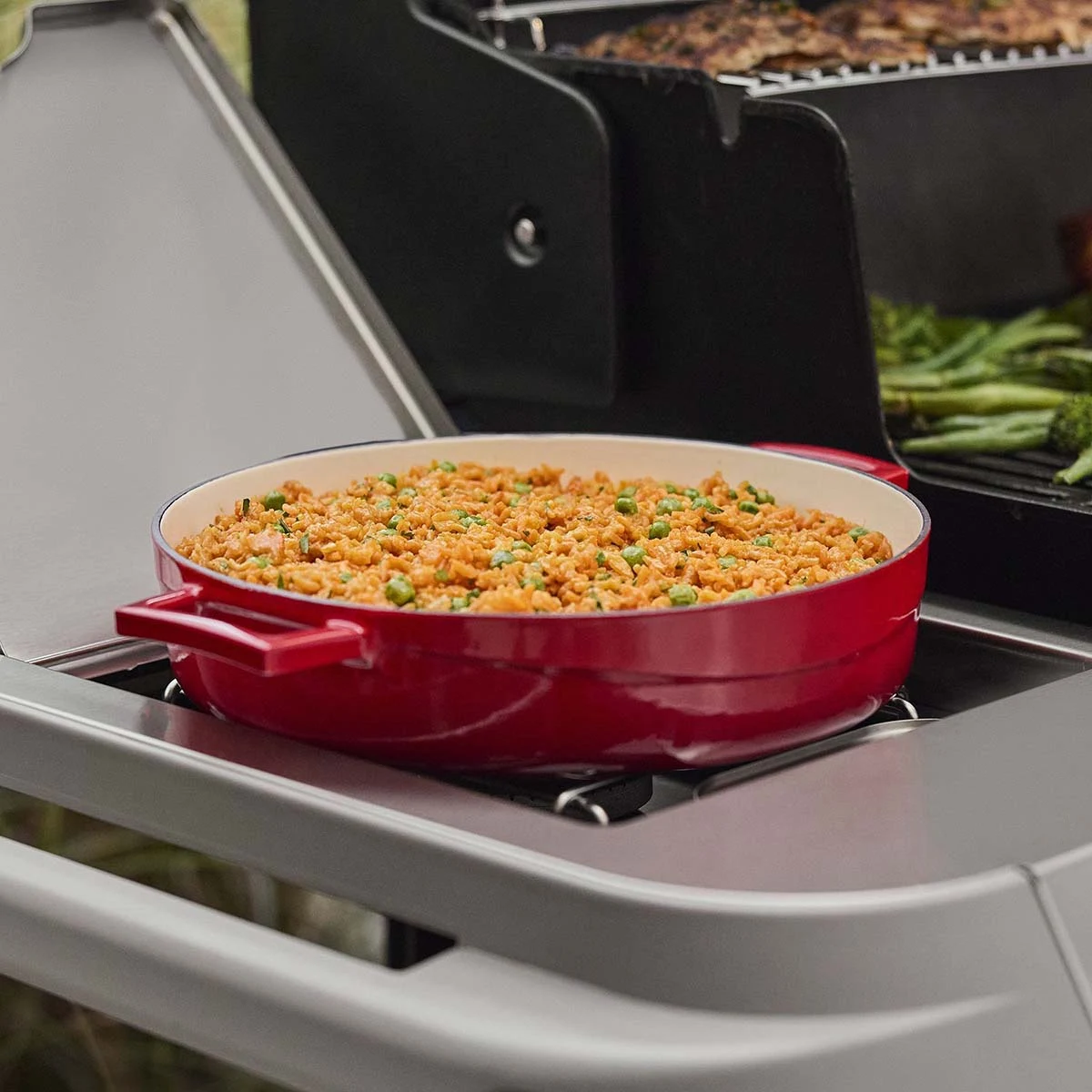Газовий гриль Weber Genesis E-335W 21,4 кВт сталь 166х68,5х122 см чорний