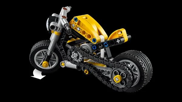 Конструктор LEGO Technic Жовтий мотоцикл 151 деталь Пластик 42225